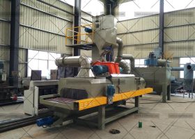 為江蘇某公司生產(chǎn)全自動鋁合金輪轂拋丸機(jī)