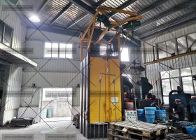 發(fā)往湖南長沙Q3710吊鉤式拋丸機(jī)拋丸除銹去氧化皮效果怎么樣？